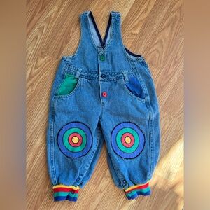 Amazing vintage colourblock overalls
